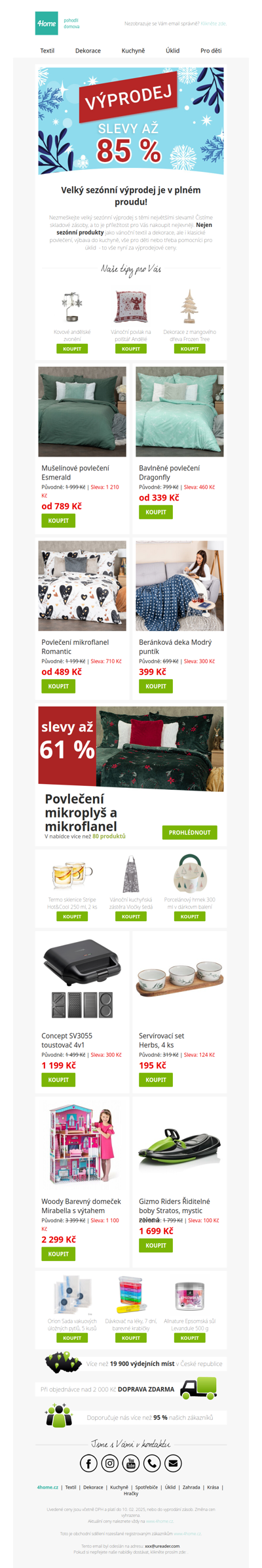 To nejlepší z výprodeje a slevy až 85 %! Jen do vyprodání zásob.