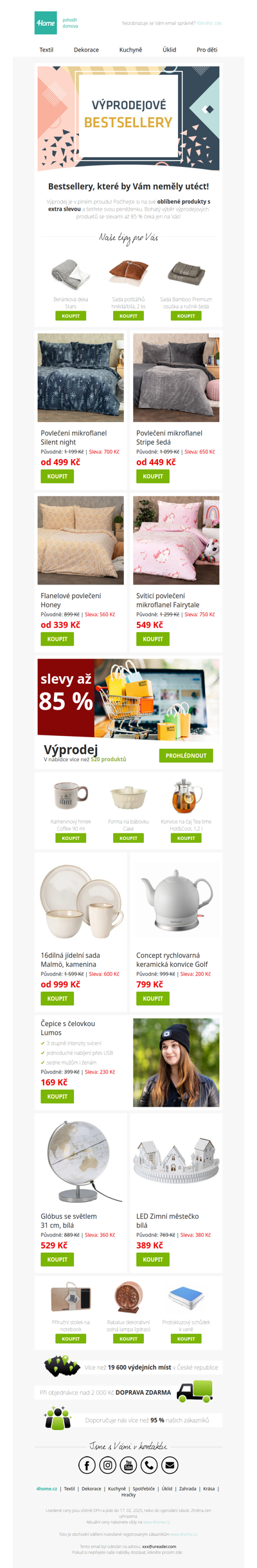 Bestsellery výprodeje ještě výhodněji! Nenechte si ujít slevy až 85 %!