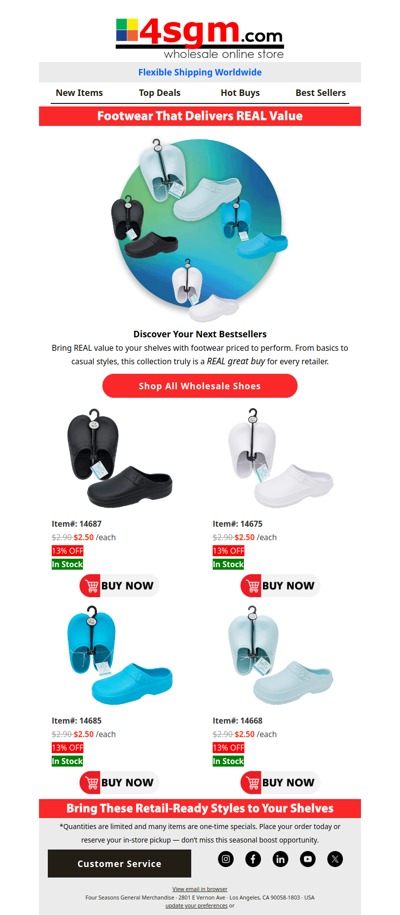 Wholesale A REAL Great Buy! Stock Up Now (13% OFF WHOLESALE PRICES)