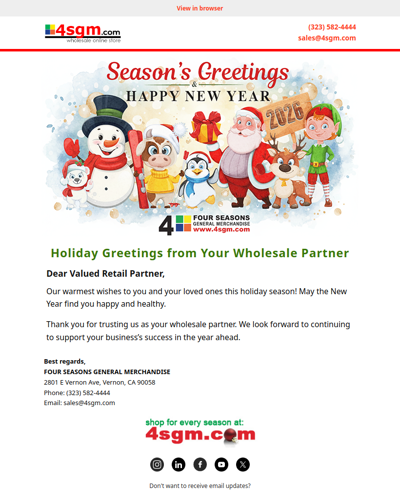 🎄Holiday Greetings from 4sgm.com!