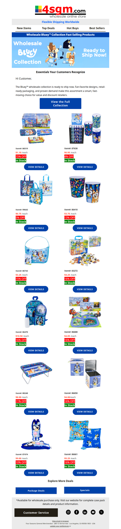 Bluey™ Wholesale Essentials | Up to 16% OFF