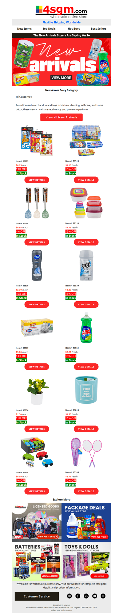 Wholesale New Arrivals | Save Up to 15%