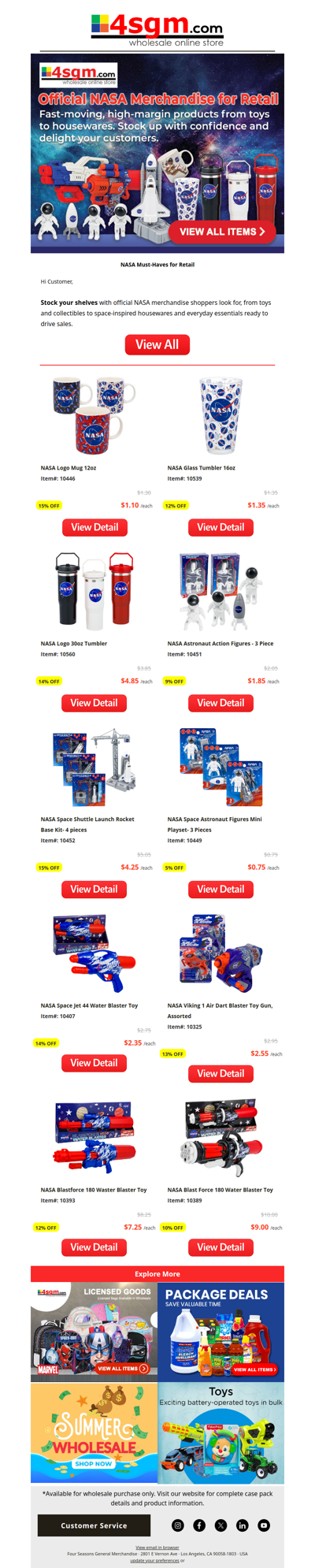 NASA Must-Haves for Retail