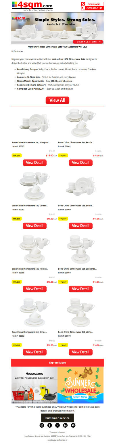 High-Demand 16PC Dinnerware Sets - Only $16 Each!