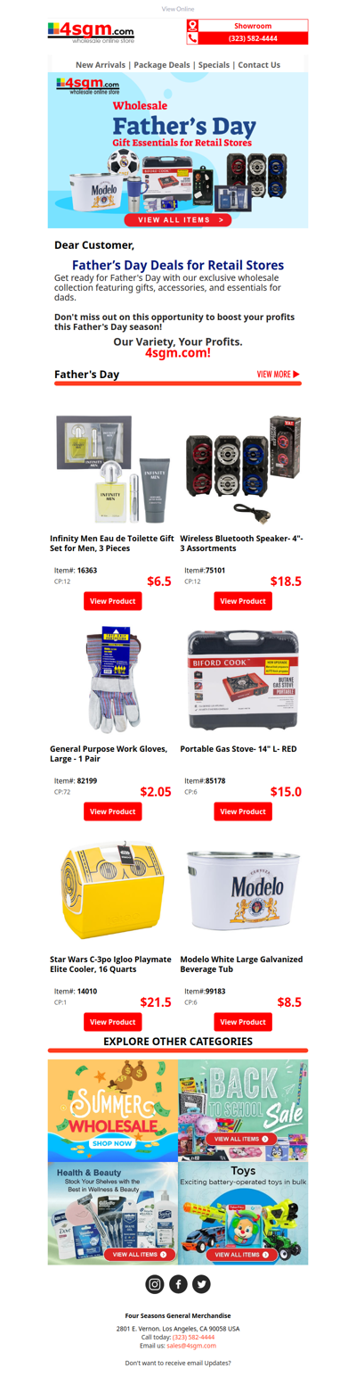 Father’s Day Deals for Retail Stores
