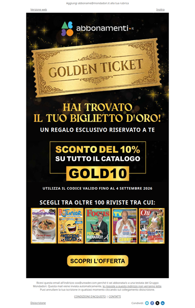 Saad, c'è un Golden Ticket con il tuo nome sopra 🎫