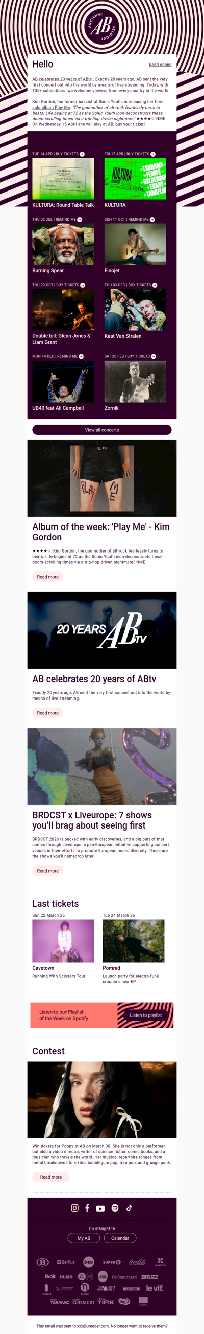 ✨ Just announced: UB40 feat Ali Campbell | Zornik | Kaat Van Stralen | Finojet | Burning Spear | KULTURA: with Tanaflow, Ekany, gxldenboy, Femifè, Tsunamy + Round Table Talk | Win tickets for Poppy