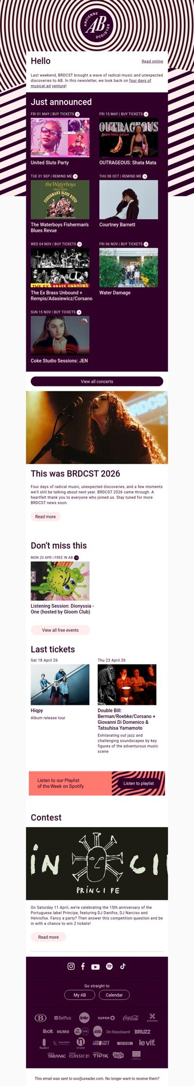 ✨ Just announced: Courtney Barnett | The Waterboys Fisherman’s Blues Revue | OUTRAGEOUS: Shata Mata | The Ex Brass Unbound + Rempis/Adasiewicz/Corsano | Water Damage