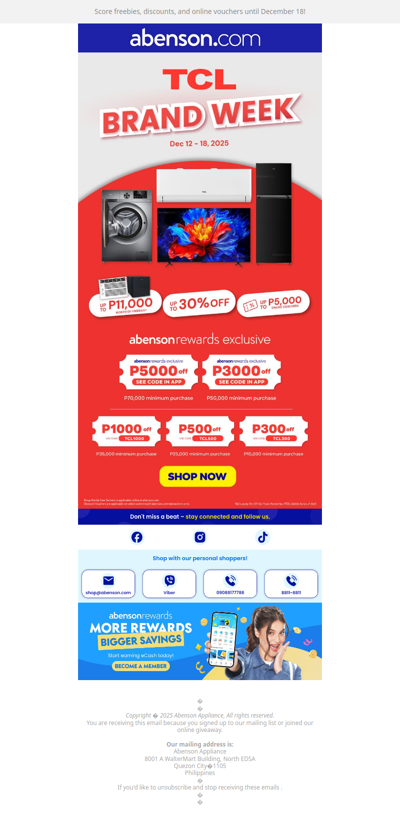 TCL Week Deals Are Here 🔥