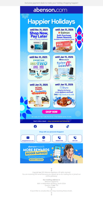 Swipe, Shop, Celebrate 🎁