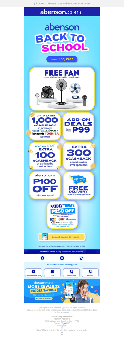 Don’t Miss Freebies, Deals & Up to P1,000 eCashback ✨