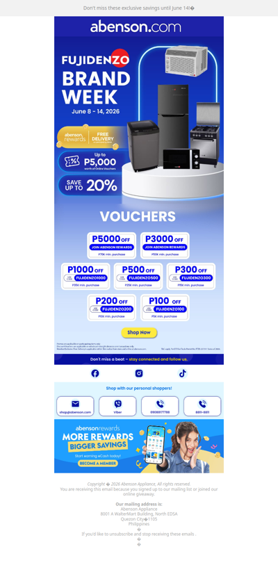 Score Fujidenzo Deals This Week 💸
