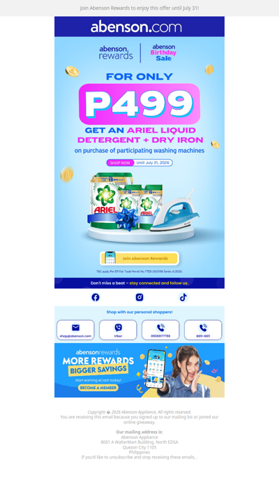 Don't Miss This Exclusive P499 Add-On Deal 🔥