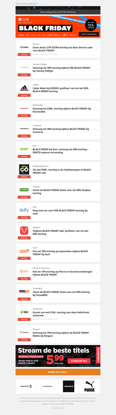 Otrium -27% | Converse -40% | Acer -50% | Size? -70% en meer