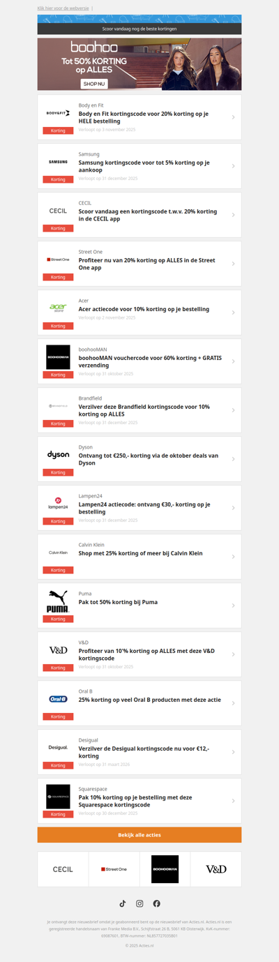 Body en Fit -20% | Samsung -5% | CECIL -20% | Street One -20% en meer