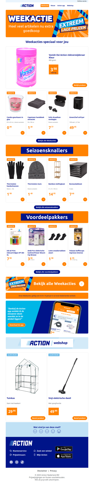 Onze Weekactie vanaf woensdag 8 januari