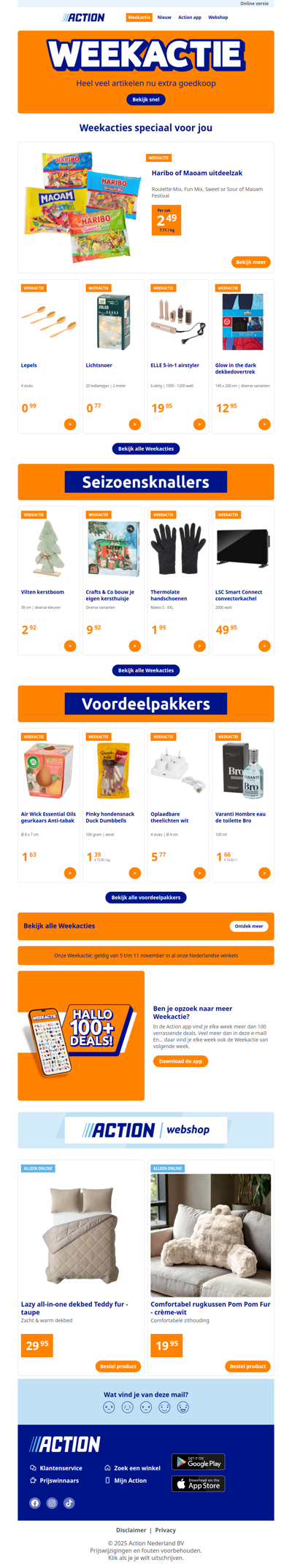 Onze Weekactie vanaf woensdag 5 november