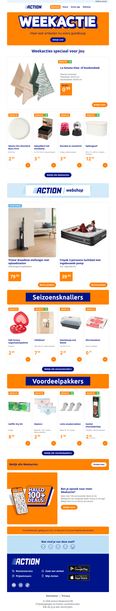 Onze Weekactie vanaf woensdag 4 februari