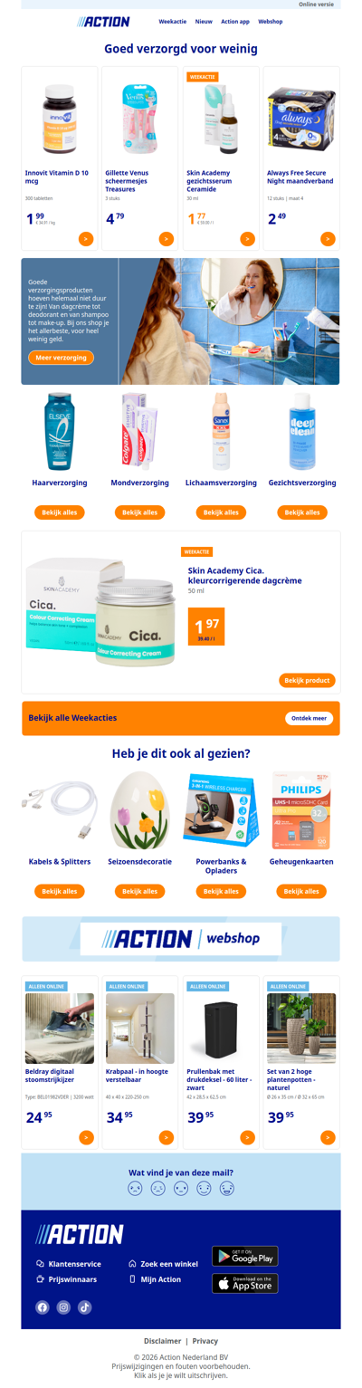 Je dagelijkse verzorging, iedere dag goedkoop