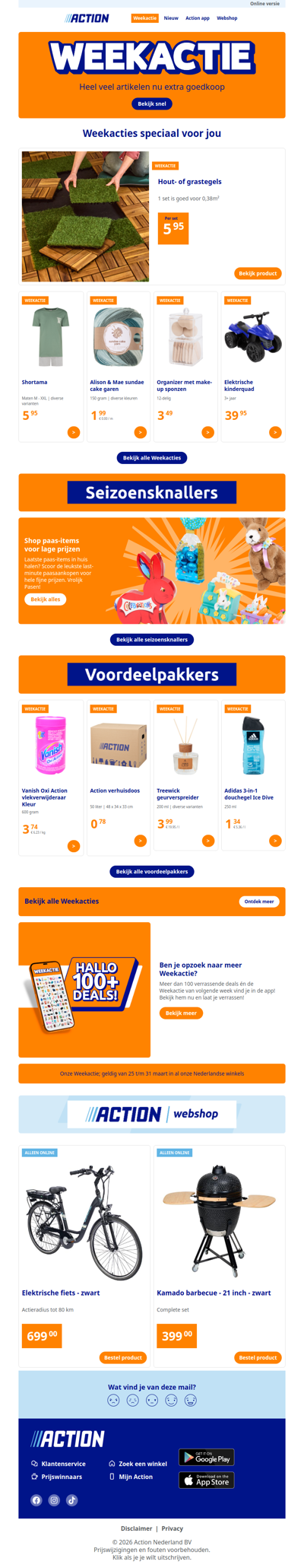 Onze Weekactie vanaf woensdag 25 maart
