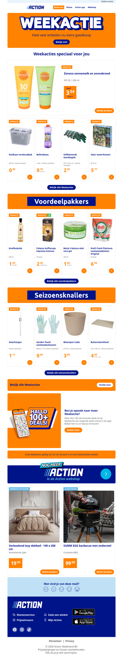 Onze Weekactie vanaf woensdag 22 april
