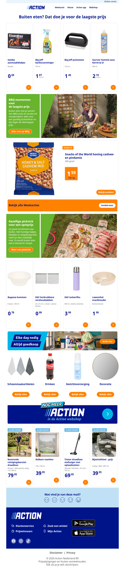 Buiten eten? Dat doe je voor de laagste prijs