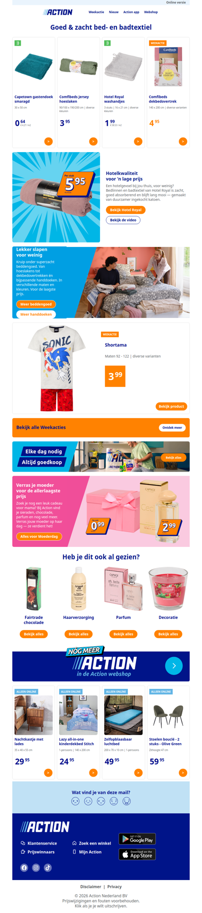 Beddengoed & badtextiel voor een kleine prijs