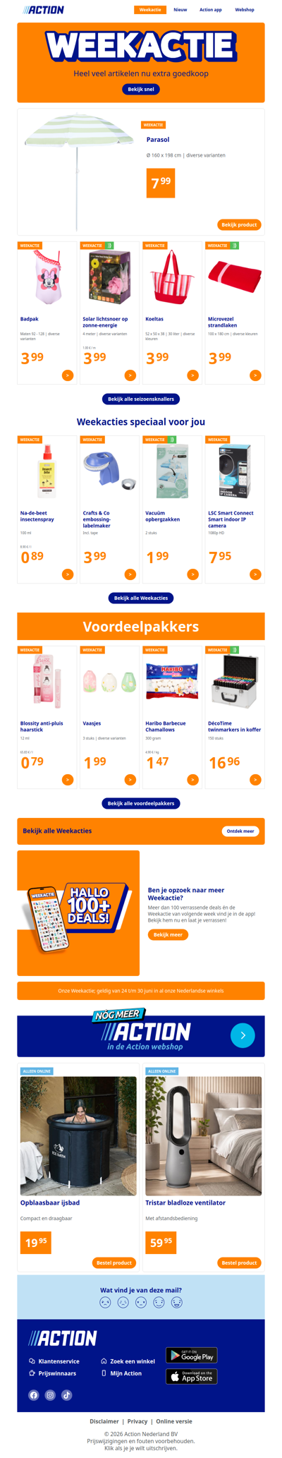 Onze Weekactie vanaf woensdag 24 juni
