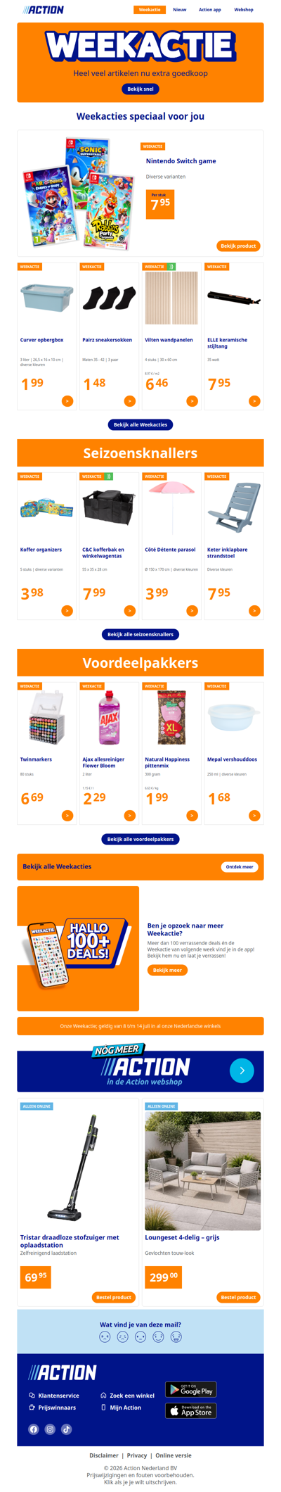 Onze Weekactie vanaf woensdag 8 juli