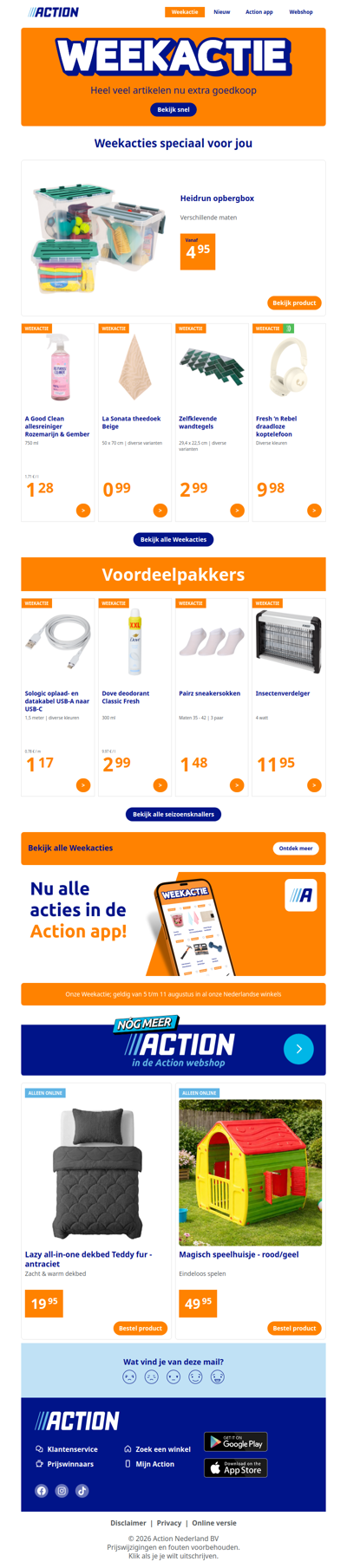 Onze Weekactie vanaf woensdag 5 augustus