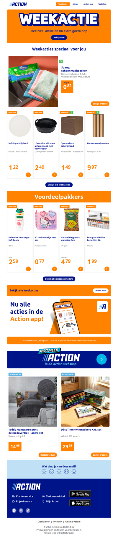 Onze Weekactie vanaf woensdag 12 augustus