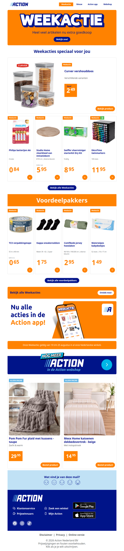 Onze Weekactie vanaf woensdag 19 augustus