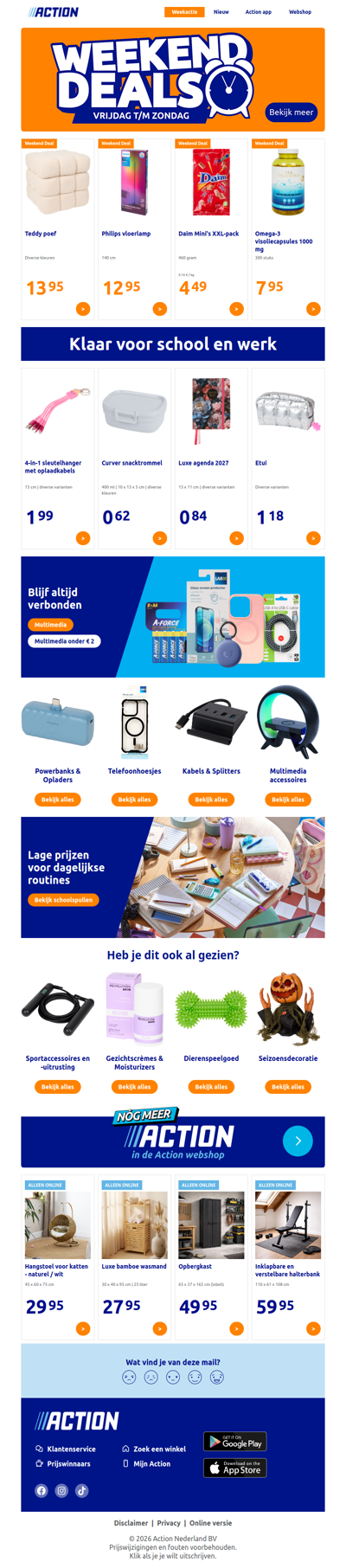 Nieuwe Weekend Deals: alléén dit weekend extra laaggeprijsd