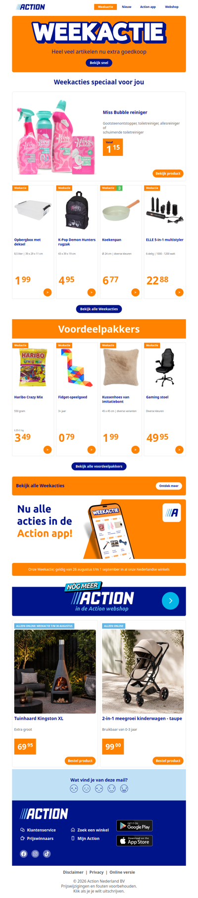 Onze Weekactie vanaf woensdag 26 augustus
