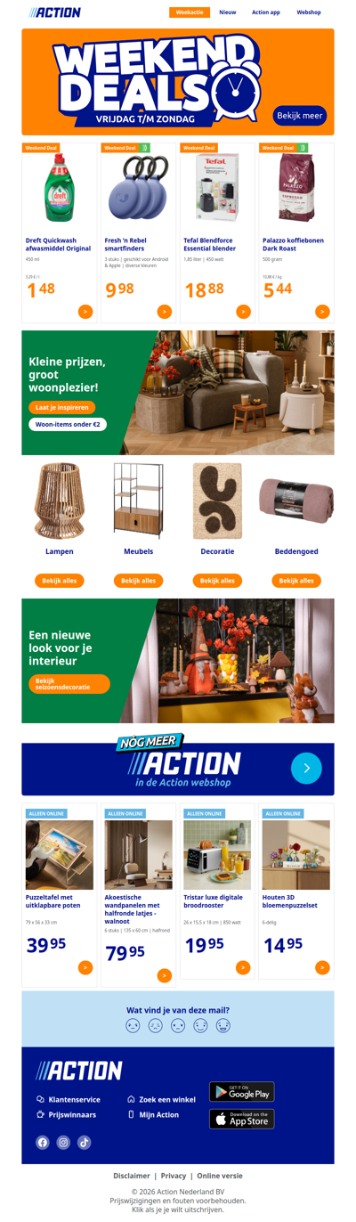 Nieuwe Weekend Deals: alléén dit weekend extra laaggeprijsd
