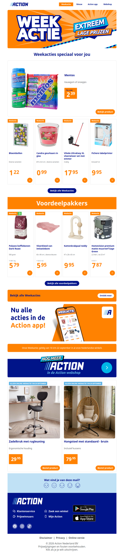 Onze Weekactie vanaf woensdag 16 september