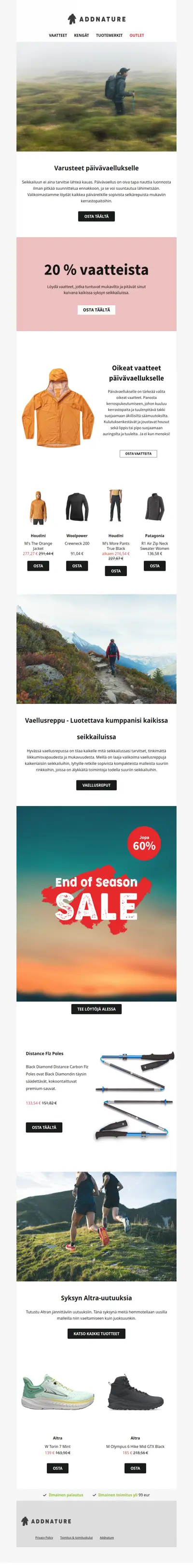 20 % vaatteista