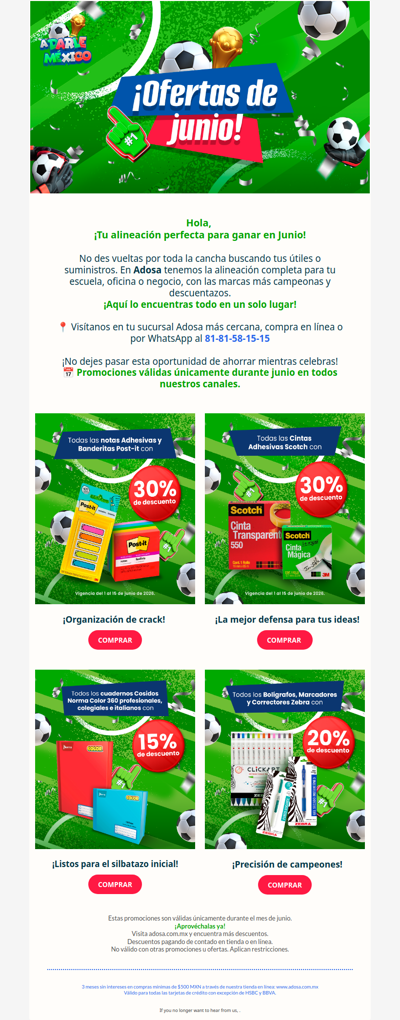 ⚽ ¡En Adosa encuentras TODO para ganar!⚽