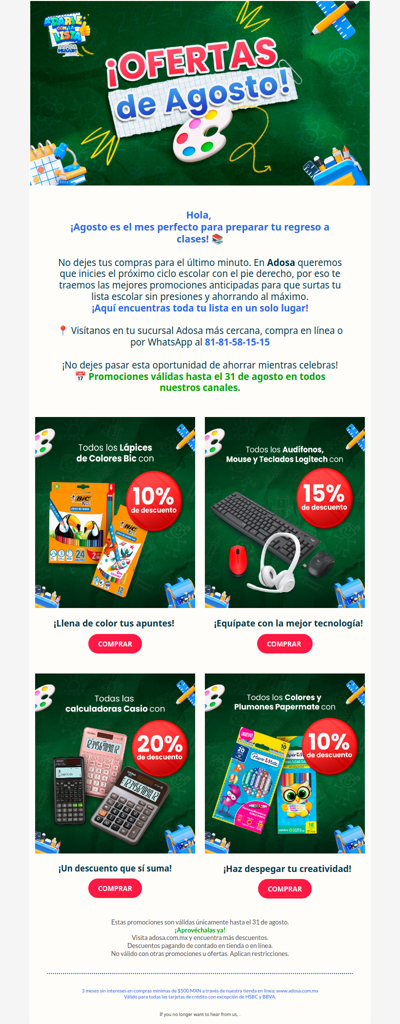 ¡Descubre las promociones de Agosto!