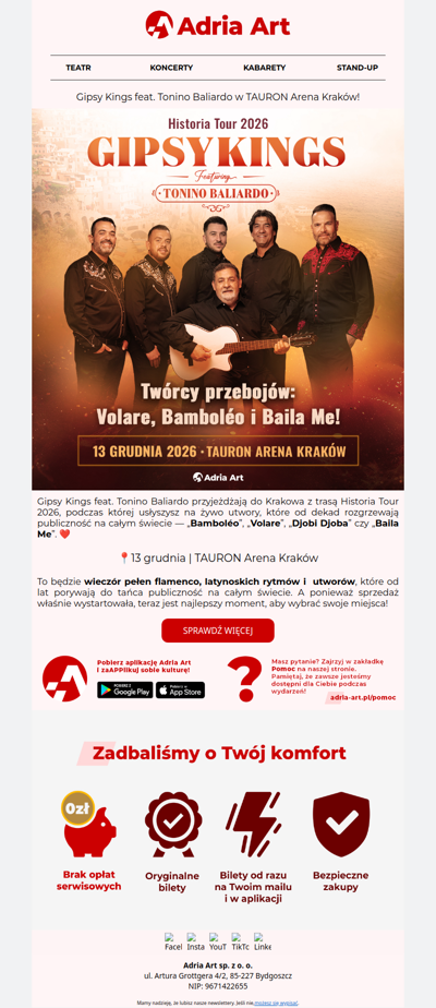 Start sprzedaży! Twórcy „Bamboléo” i „Volare” w Krakowie. 💃