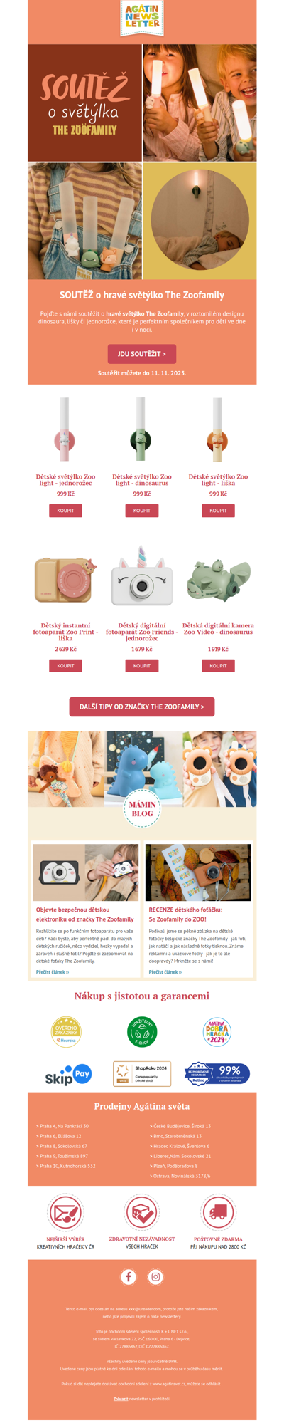 👀 SOUTĚŽ o světýlko The Zoofamily je tady