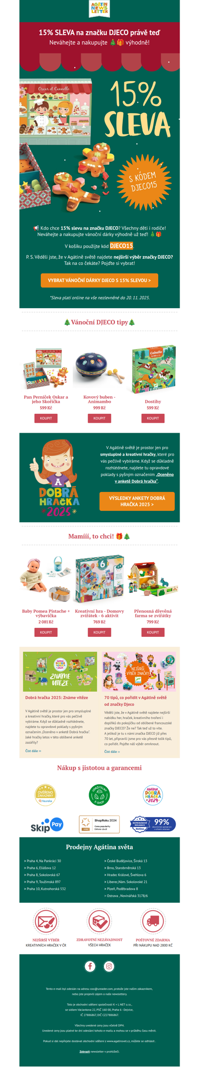 📢 Kdo chce 15% slevu na značku Djeco? Všichni rodiče!