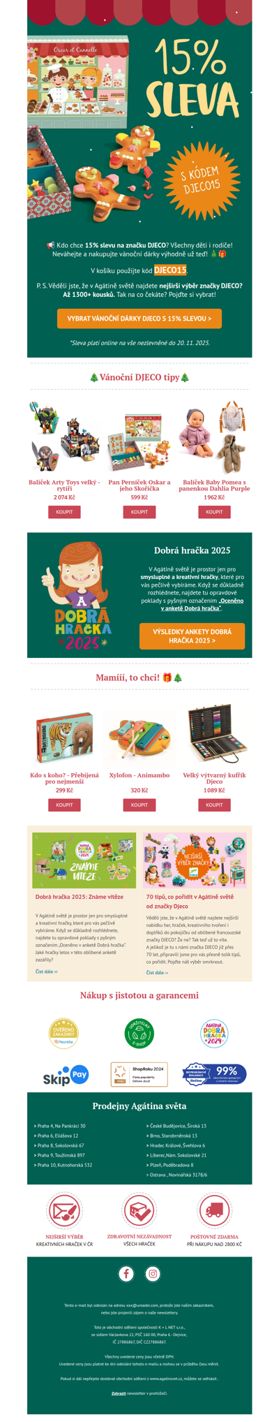 📢 Už jste využili 15% SLEVU na značku Djeco? Za 3 dny končí!