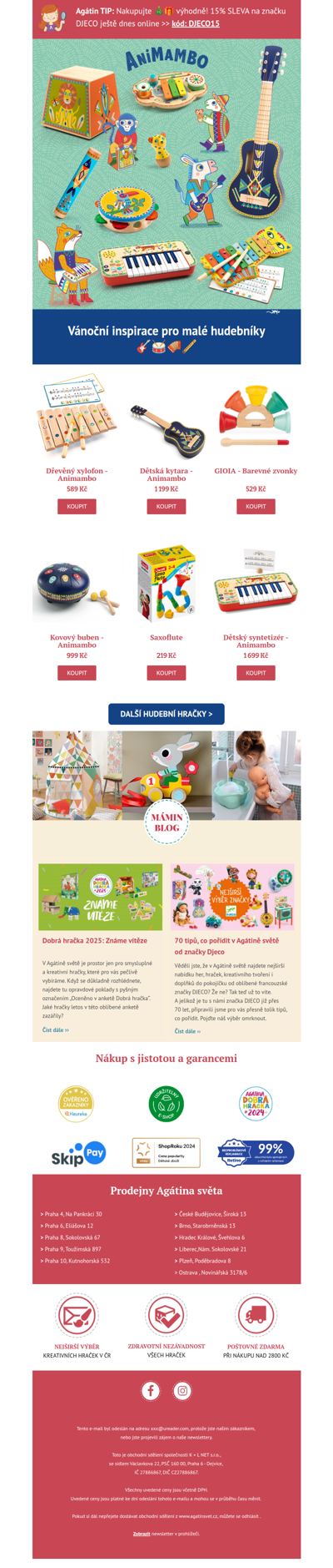 Tipy na 🎄🎁 pro všechny malé hudebníky