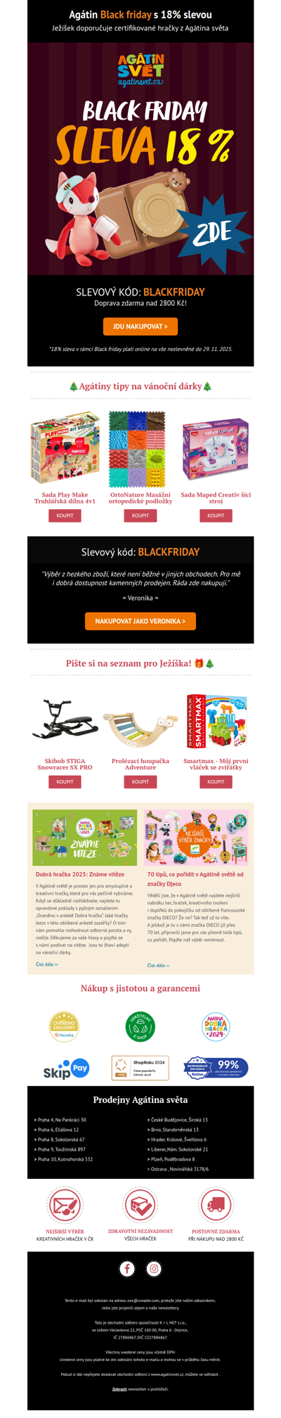 🖤 Nezmeškejte Black Friday s 18% slevou