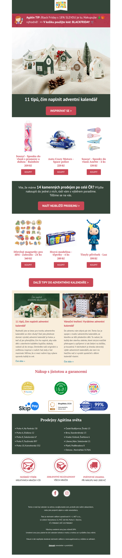 ✨ 11 tipů, čím naplnit adventní kalendář