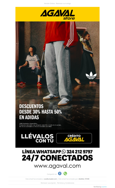 ¡Aprovecha hasta 50% OFF en Adidas! 🎉
