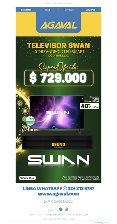 ¡Tu momento de brillar con el televisor SWAN de 40