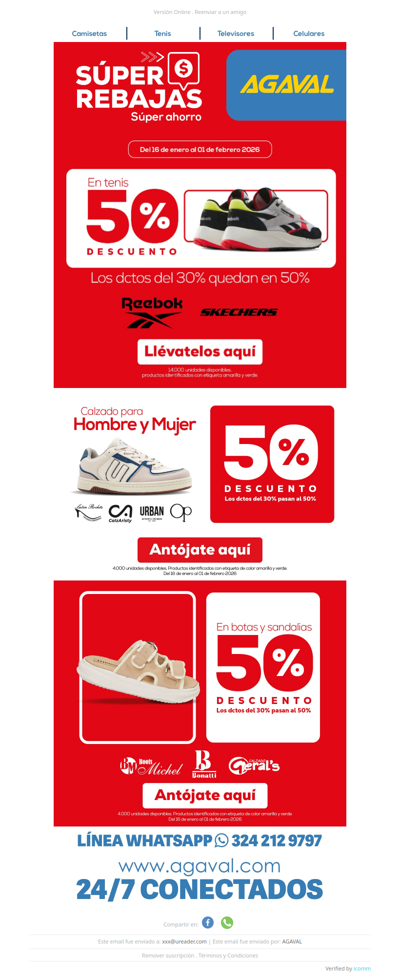 🔊 LLEGÓ REBAJAS AGAVAL 🔥