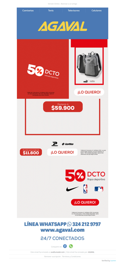 Hasta 50% OFF en ropa deportiva 🔥